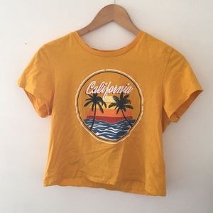 California graphic cropped T-shirt